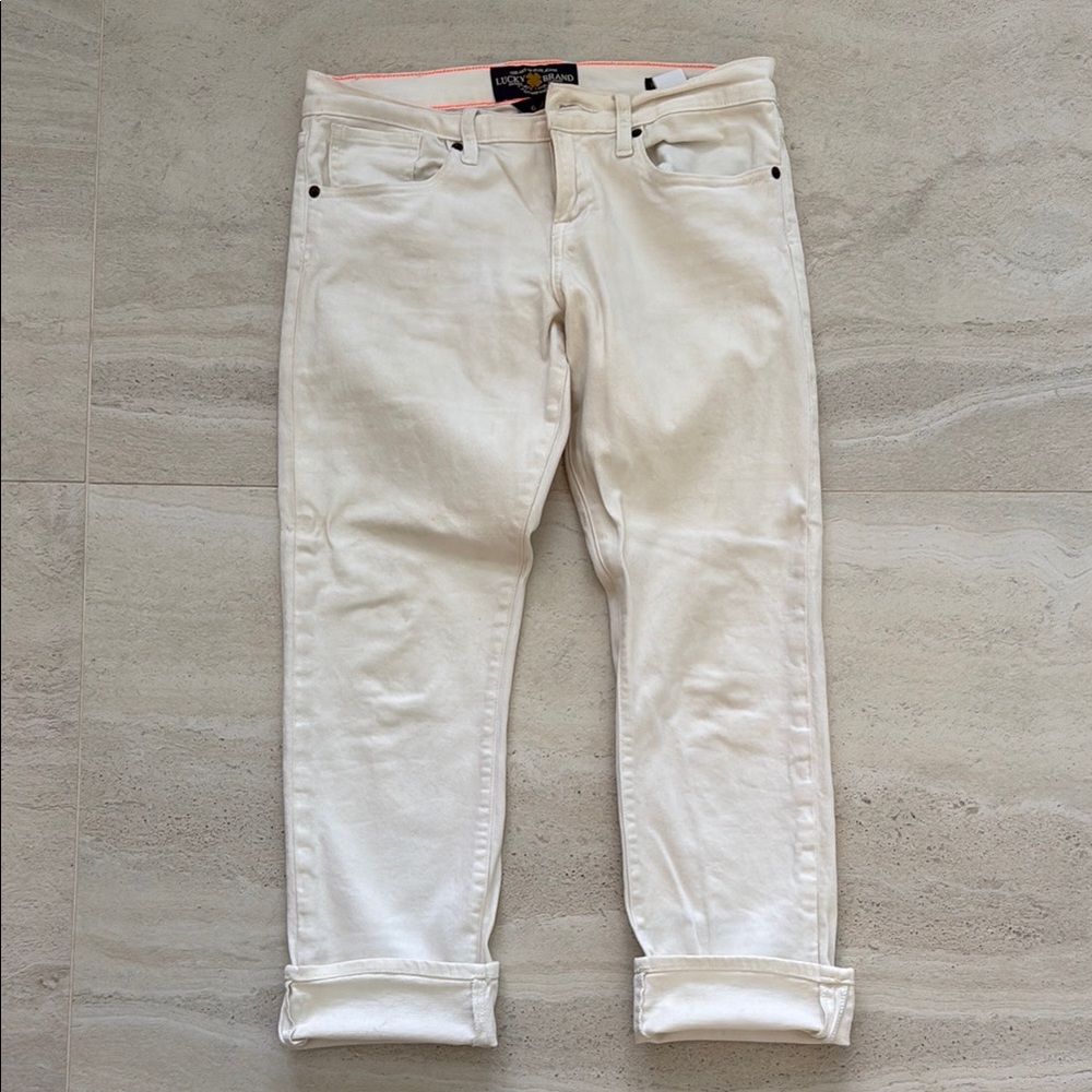 Lucky Brand Cream Ankle Jeans